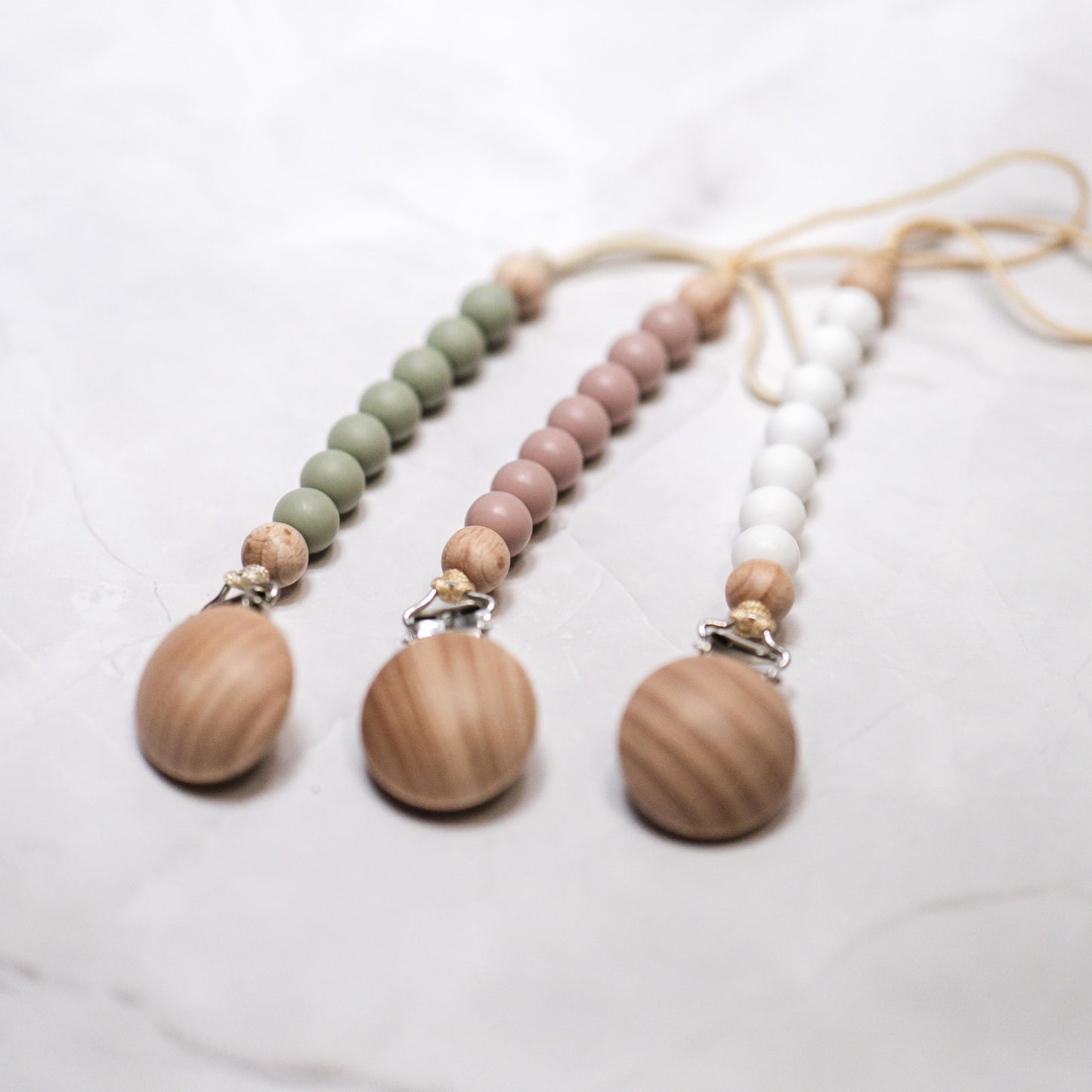 Wood Baby Hair Pacifier Holders